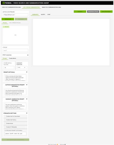 UI Application — Video Search and Summarization Agent