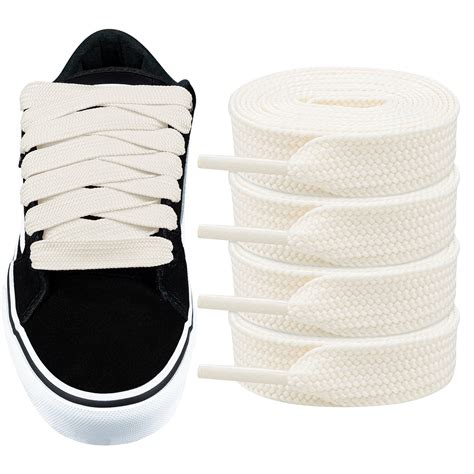 2Pairs Fat Shoelaces for Vans Knu Skool,16MM Chunky Thick Flat Wide Jumbo Shoe Laces Replacement ...