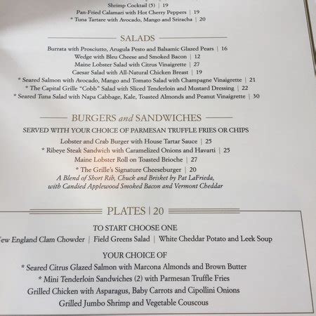 The Capital Grille, Boston - Back Bay - Menu, Prices & Restaurant ...