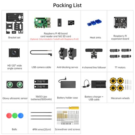 Hiwonder TurboPi Raspberry Pi ROS2 Robot Car with Mecanum Wheels ...