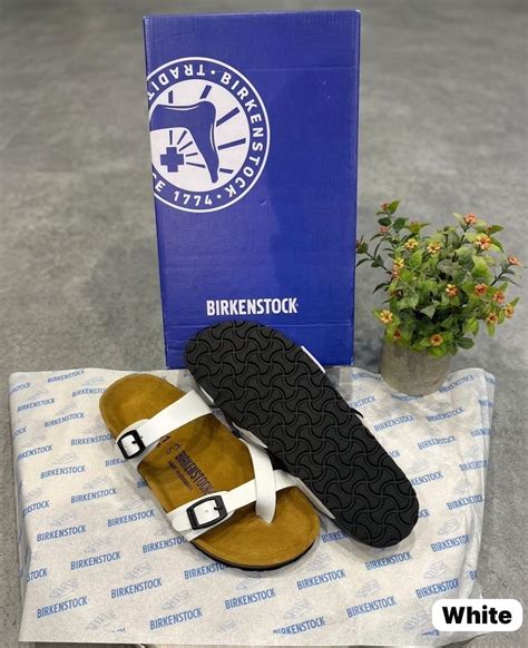 Birkenstock Mayari White First Copy Slides for Men