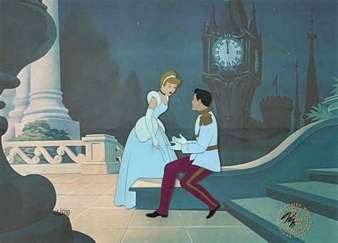Walt Disney Studio Artists - Cinderella and Prince Charming: Limited Edition Hand-Painted Cel ...