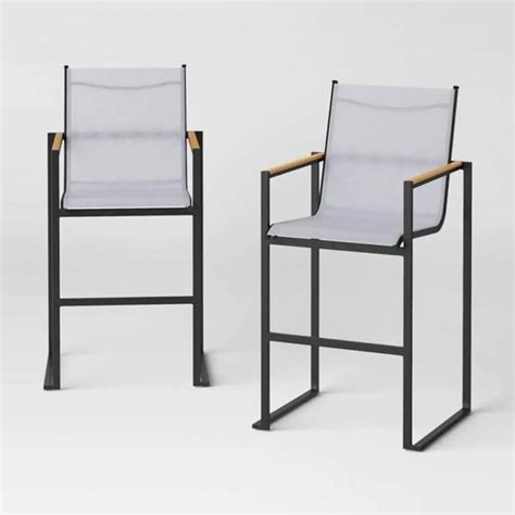 Henning 2pk Bar Height Patio Chairs - White - Project 62 | AllSurplus ...