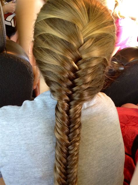 French Fishtail Braid | Fishtail french braid, Fish tail braid, Cute ...