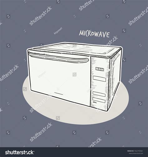 Microwave Oven Vector Illustration Sketch Style Stock Vector (Royalty ...
