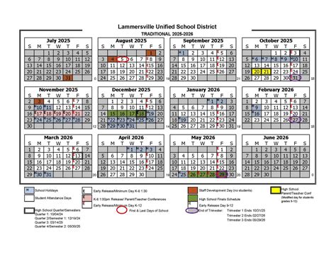 LUSD Academic Calendar - About Us - Lammersville Unified School District