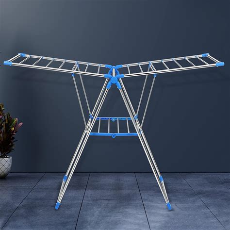 Plantex Stainless Steel Foldable Cloth Drying Rack/Cloth Hanger Stand ...