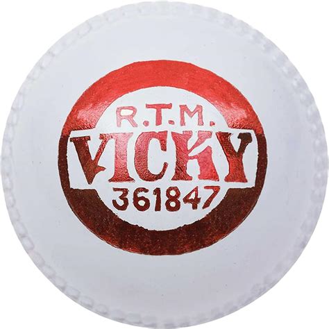 Vicky Leather Cork Cricket Ball Ideal for Intermediate & Recreational ...