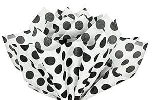 Flexicore Packaging | Black Polka Dot Gift Wrap Tissue Paper | Size: 15 ...