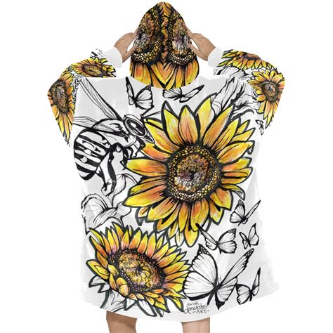 Sunflower Blanket Hoodie | Rachel Lancaster Art