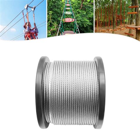 1/4 in Stainless Steel Cable 200FT T304 7x19 Steel Wire Rope Aircraft ...