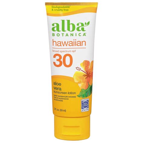 Alba Botanica Hawaiian, Aloe Vera Sunscreen SPF 30, 4 Ounce : Amazon.in ...