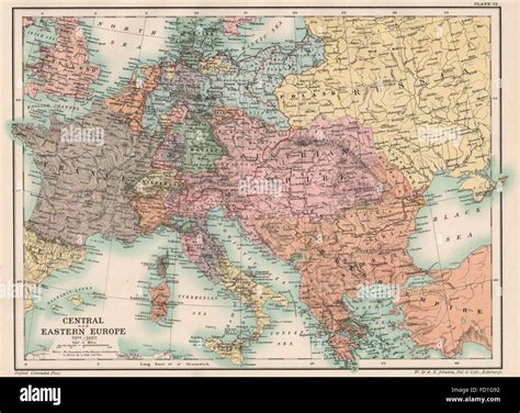 EARLY 19TH CENTURY EUROPE: Central and Eastern Europe 1814-1863, 1902 old map Stock Photo - Alamy