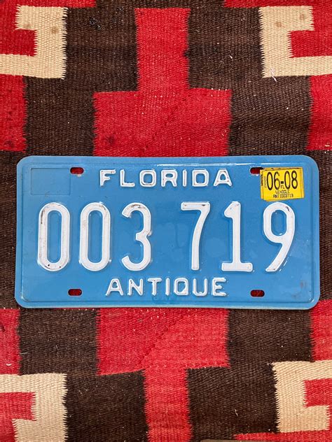 Florida antique Vehicle License Plate - Etsy