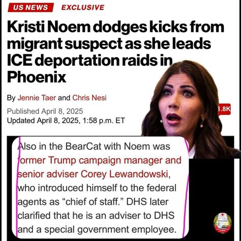 Noem Leads ICE Raids Amidst Chaos in Phoenix - South Dakota Department ...