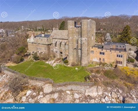 Hammond Castle at Gloucester Coast in Massachusetts, USA Stock Image ...