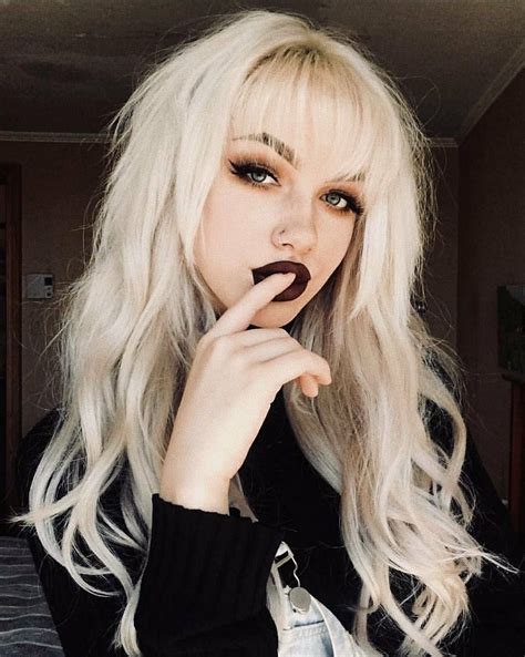 Pin by ah on Hairstyles | Blonde goth, Grunge hair, Hair makeup