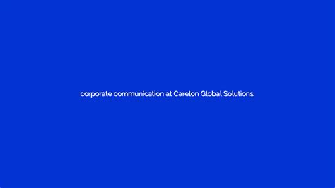 corporate communication at Carelon Global Solutions. - Comms Jobs.in ...