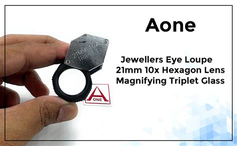 Aone Jewellers Eye Loupe 21mm 10x Hexagon Lens Magnifying Triplet Glass ...