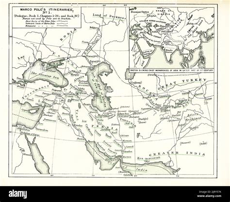 The caption for this map from The Travels of Marco Polo Vol I as ...