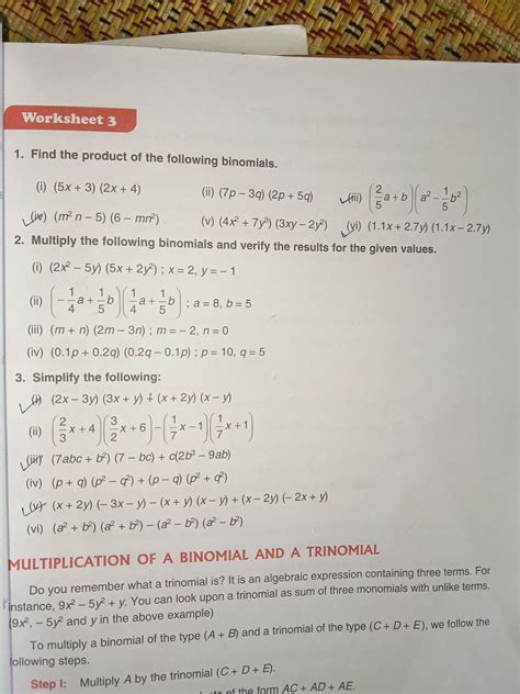 Find the product of the following binomials: (i) (5x + 3)(2x + 4)