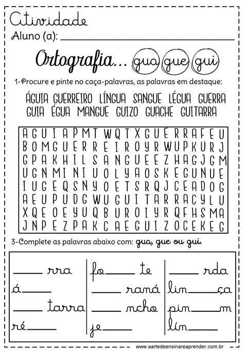 Atividades Com Gue E Gui - RETOEDU