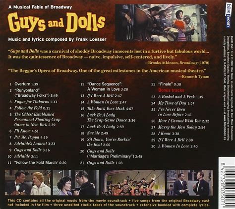 Frank Loesser Guys And Dolls A Musical Fable Of Broadway Original Movie ...