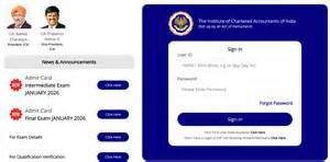 ICAI CA Inter and Final admit card for January 2026 session released at ...