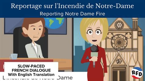 Reporting Notre Dame Fire | Slow-Paced Pronunciation: French Dialogue ...