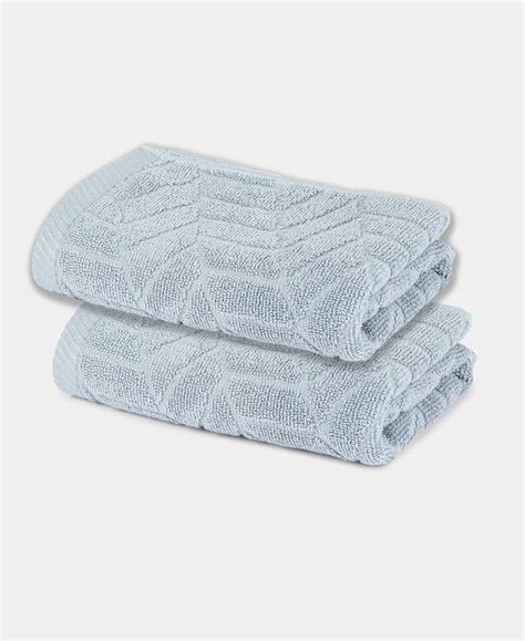 Buy Cotton Terry Ultrasoft and Durable Patterned Hand Towel - Dusty ...