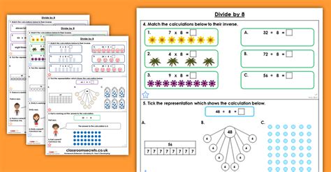 Divide By 8 Worksheet - Printable Word Searches