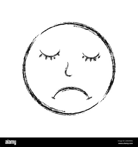Sad Face Drawing Stock Vector Images - Alamy