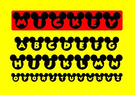 Mickey Mouse Font Svgmickey Mouse Alphabet Svgmickey Mouse | My XXX Hot ...
