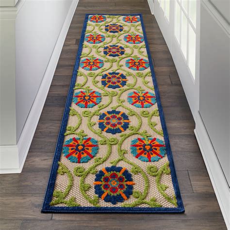 Havenside Home Lanikai Floral Indoor/ Outdoor Area Rug by Blue/Multi 2 ...