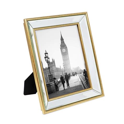 Buy Isaac Jacobs 8x10 Gold Beveled Mirror Picture Frame - Classic ...