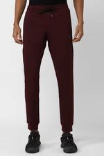 Buy Men Maroon Solid Casual Jogger Pants Online - 896131 | Van Heusen
