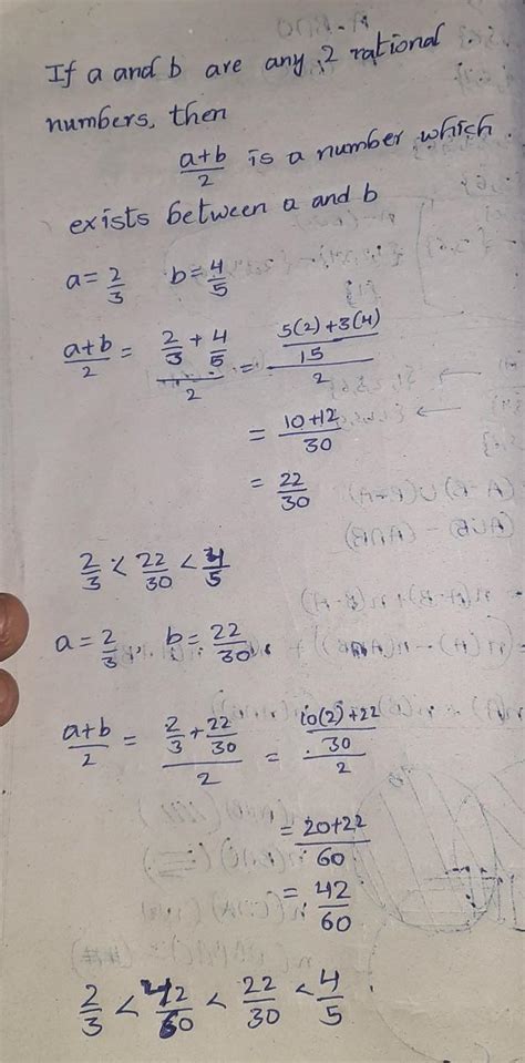 find 2 rational numebes between 2/3 and 4/5 - Brainly.in