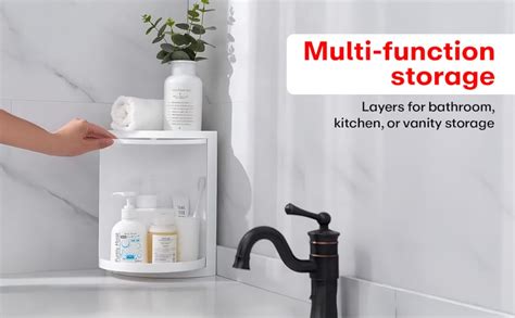 PRIME PICK Bathroom Rotating Triangle Storage Rack | 360 Degree ...
