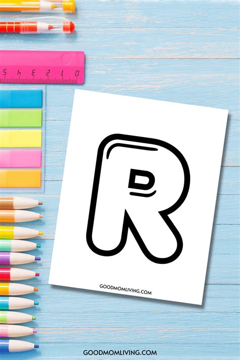 Printable Bubble Letter R for Fun and Learning - Good Mom Living