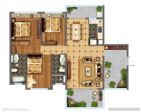 十里竹巷 - 中式风格三室两厅装修效果图 - 慵懒家居设计设计效果图 - 躺平设计家