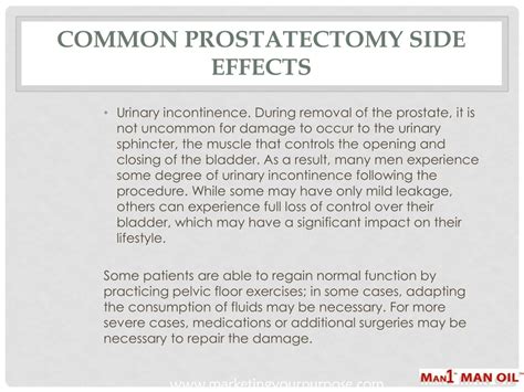 Side Effects Of Prostate Surgery