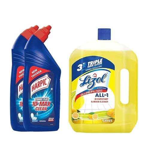 Harpic Disinfectant Toilet Cleaner Liquid, Original - 1 L (Pack of 2 ...