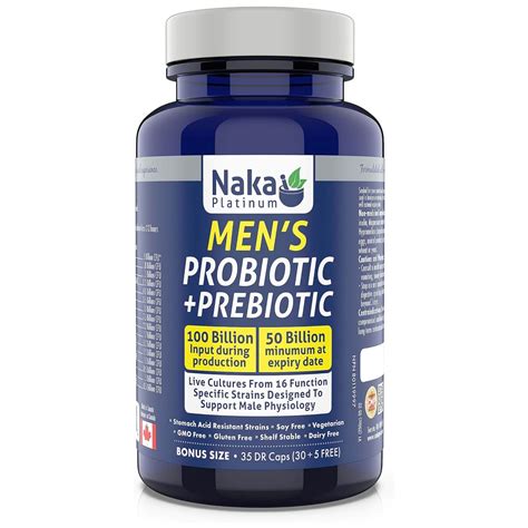 Naka Platinum Men’s Probiotic + Prebiotic, 50 Billion, Shelf Stable, 3