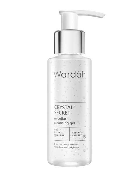 Wardah Crystal Secret Micellar Cleansing Gel with Natural AHA + PHA ...