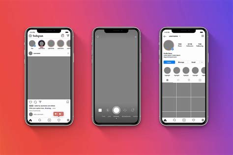 Free Instagram Mobile Mockup (PSD)