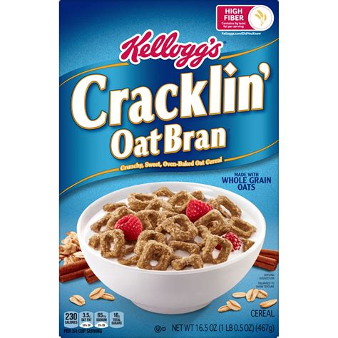 Cracklin' Oat Bran Fiber Cereal with Coconut Cinnamon Nutmeg 16.5oz Box ...