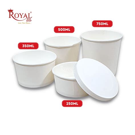 350 ML Round Food Containers Tub With Lids I Disposable & Biodegradabl ...