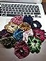 FAMEZA 10 Pcs Hair Ties Velvet Scrunchies, Elastic Flannelette Hair ...