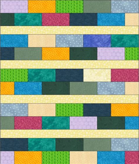 Image result for Simple Bricks Quilt Pattern
