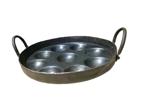 Buy CooPany® Traditional Iron Appam Patra/Paniyaram Pan/Kuli Paniyara ...